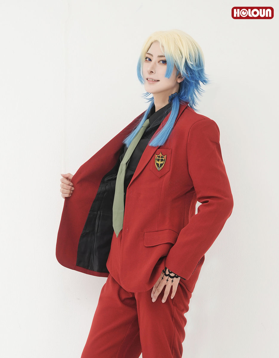 ブルーロック カイザー ウィッグ コスプレ 衣装 靴 フルセット HOLOUN ブルーロック カイザー ウィッグ コスプレ 衣装 靴 フルセット