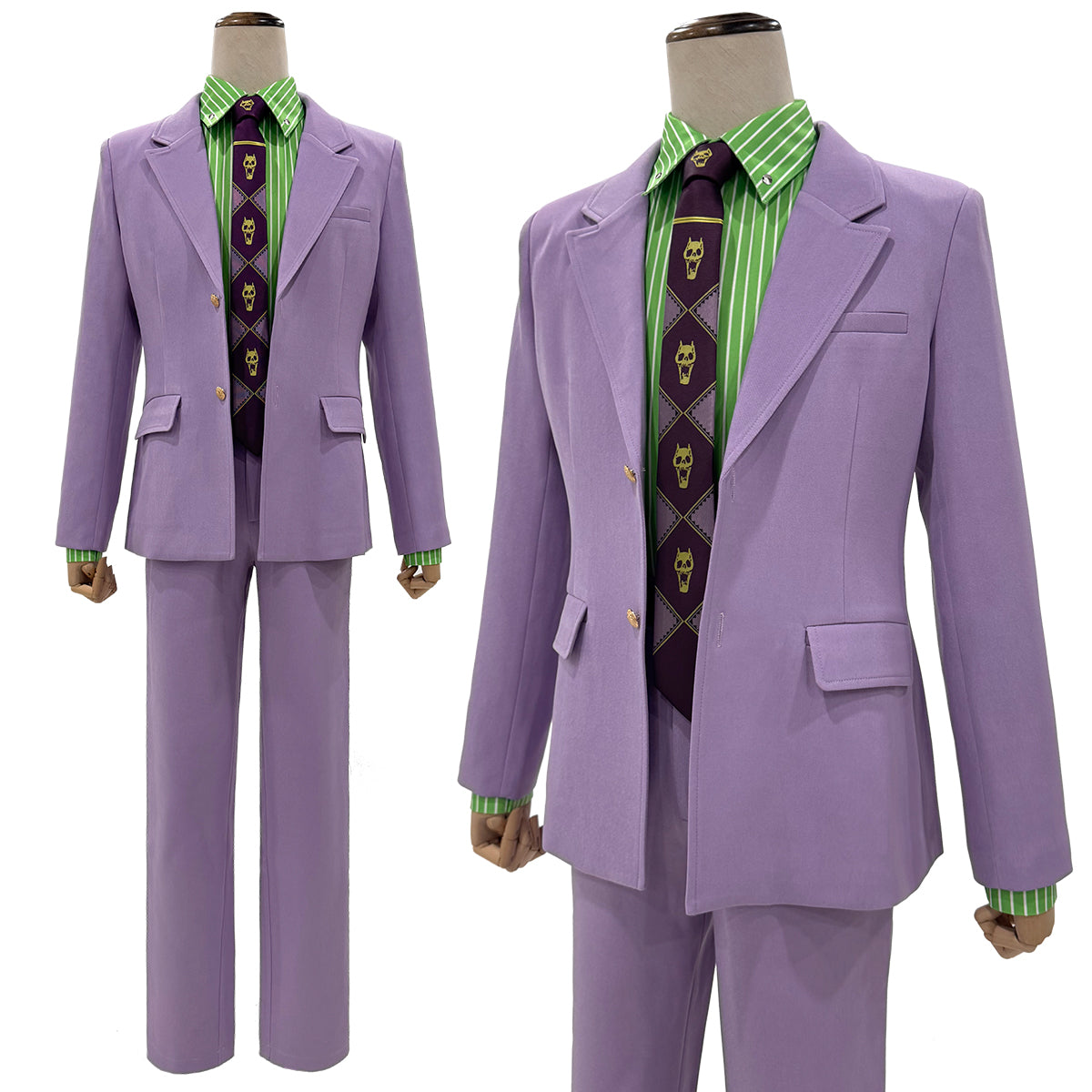 【在庫品】HOLOUN ジョjoの奇妙冒険 吉良吉影のコスプレ服 スーツ ハロウィン仮装 ゲームコスプレ衣装 セット クリスマス イベント  ゲーム仮装 アニメ 演出服