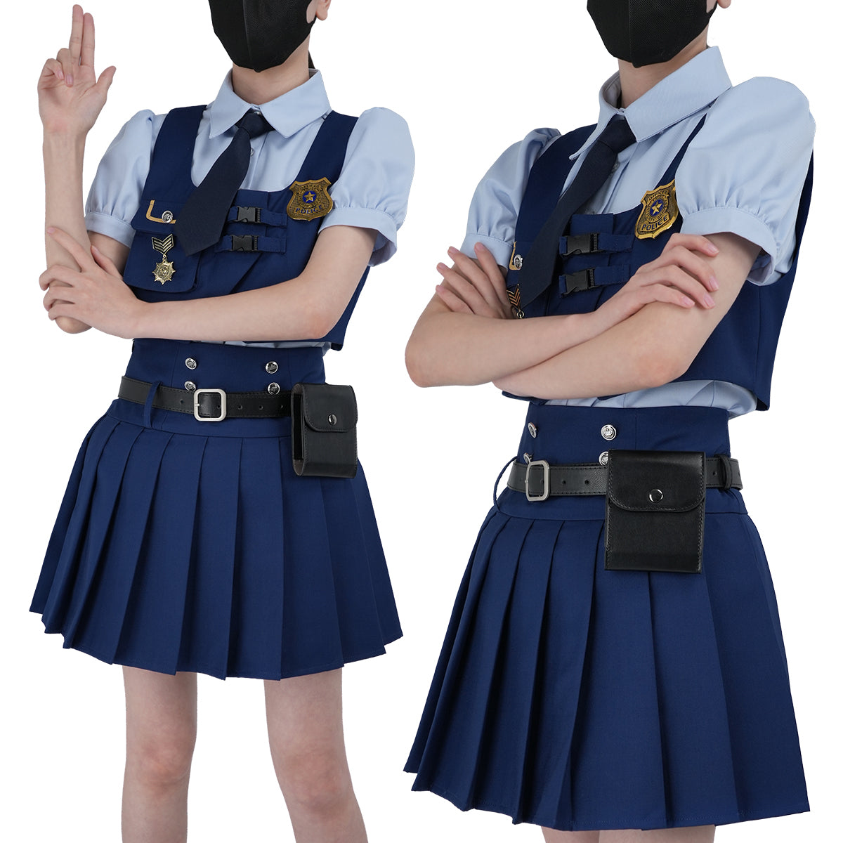 【新着商品】HOLOUN ズ一トピあ ジュディ・ホップスのコスプレ服 警察服スカート ハロウィン仮装 衣装 クリスマス イベント  ゲーム仮装 アニメ 演出服