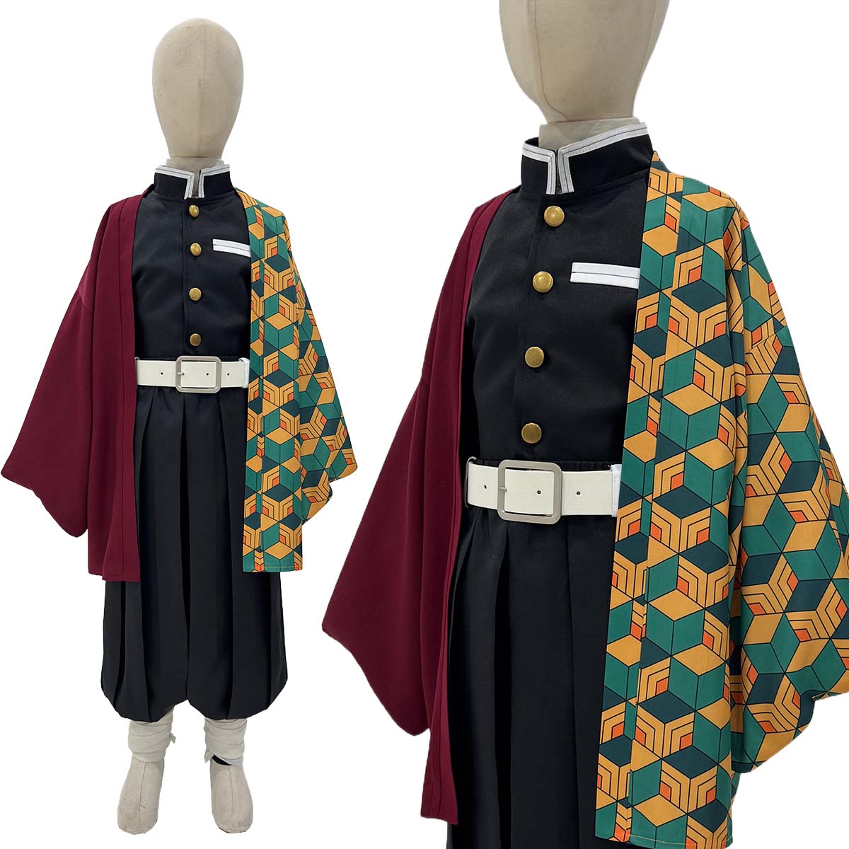 【新着商品】HOLOUN 鬼殺の隊シリーズ 子供用 冨岡義勇のコスプレ服 子供用サイズ ハロウィン アニメハロウィン仮装 衣装 セット クリスマス イベント  アニメ 演出服