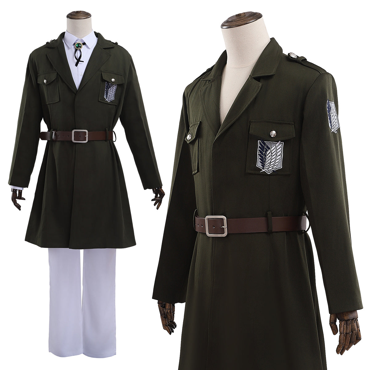 【在庫品】進撃のジャイアント  巨人 調査兵団 軍服 自由の翼 コート エレン ミカサ アルミン リヴァイコスプレ衣装  cosplay ハロウィン 変装 仮装 コスプレ演出服 コスチューム 舞台装 クリスマス 祝日贈り物