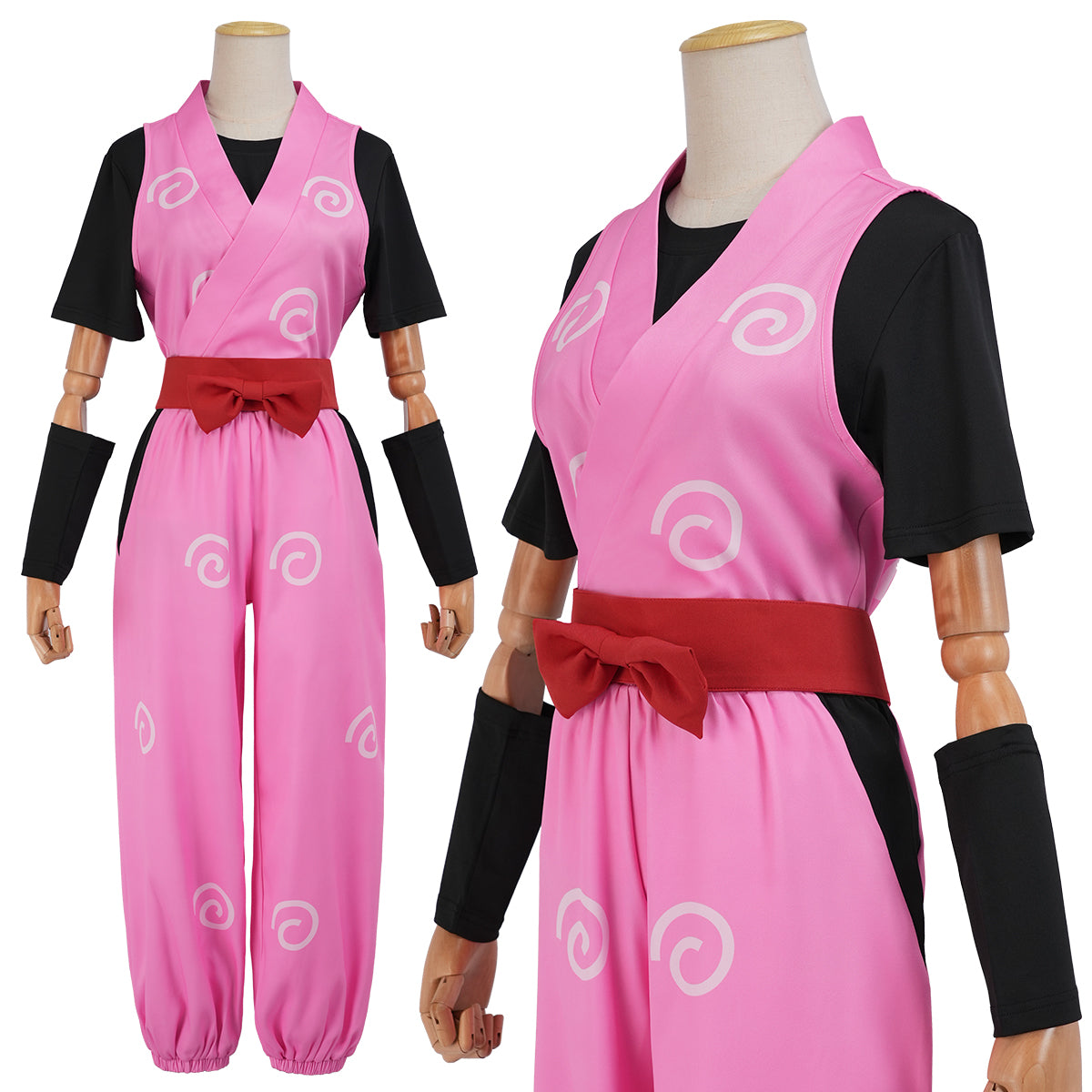 【在庫品】HOLOUN 忍者 忍術学園 くの一教室 女子生徒制服 ピンク ユキ トモミ 大川シゲ そうこ しおり 亜子 猪々子 みか あやか ハロウィン仮装 衣装 セット クリスマス イベント  ゲーム仮装 アニメ 演出服
