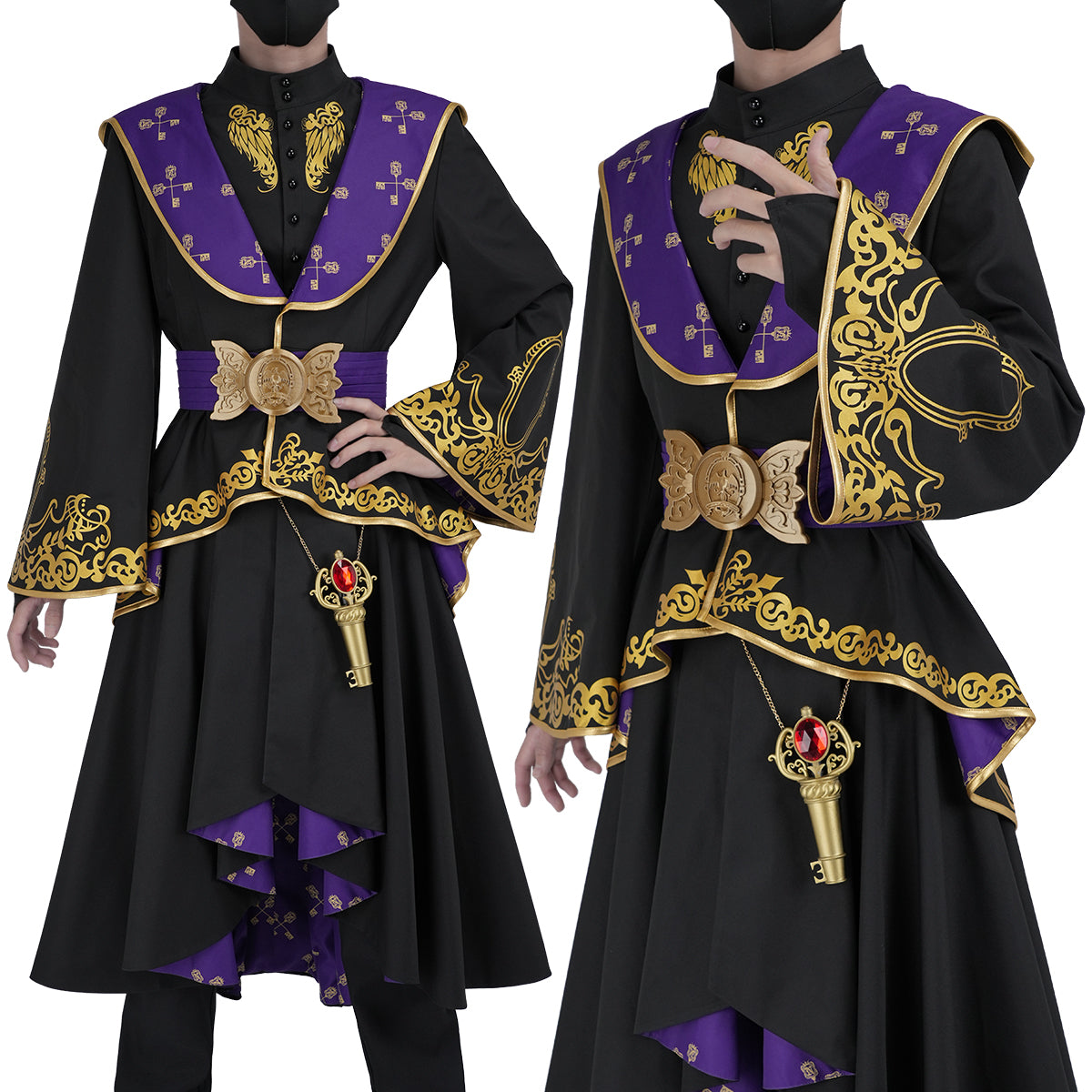 【新着商品】HOLOUN ツイステ ついすとワンダーランド 式典服 鍵付き 宝石付き 全員適用 ツイステ風 豪華衣装セット ハロウィン仮装 コスプレ衣装 クリスマス イベント  ゲーム仮装 アニメ 演出服