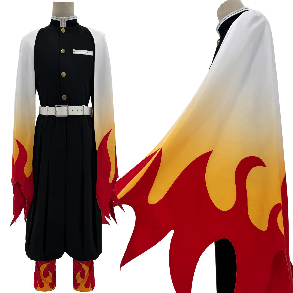 【新着商品】HOLOUN 鬼殺の隊 煉獄杏寿郎コスプレ服 ハロウィン アニメハロウィン仮装 衣装 セット クリスマス イベント  アニメ 演出服
