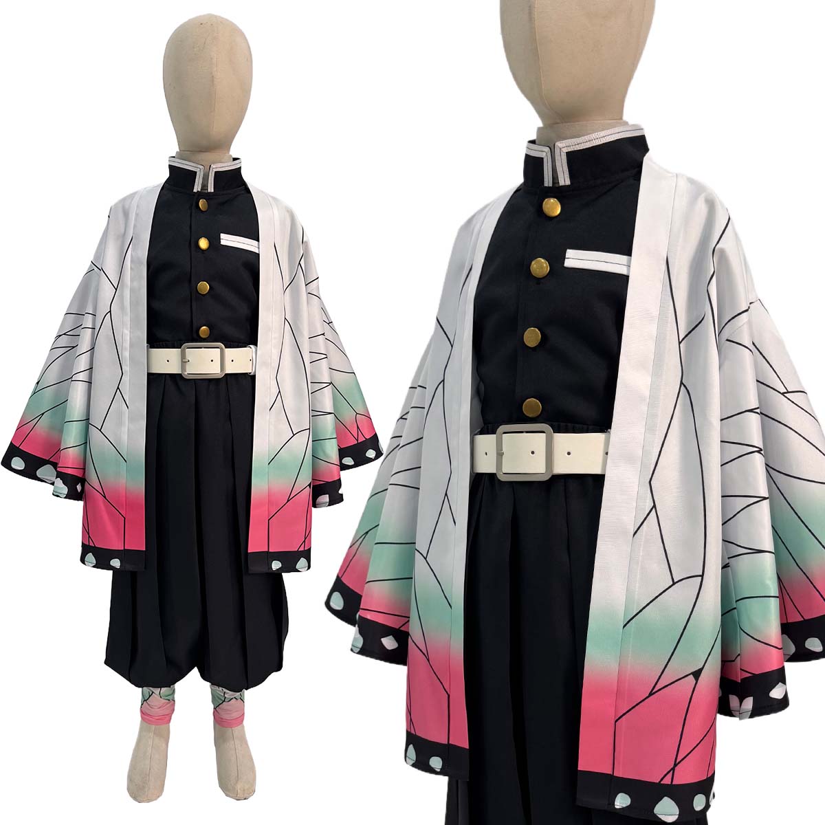 【新着商品】HOLOUN 鬼殺の隊シリーズ 子供用 胡蝶しのぶのコスプレ服 子供用サイズ ハロウィン アニメハロウィン仮装 衣装 セット クリスマス イベント  アニメ 演出服