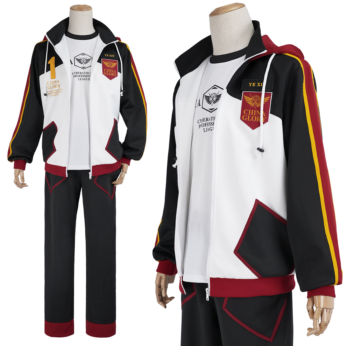 【新着商品】HOLOUN マスターオブスキル 葉修のコスプレ服 嘉世チーム隊服1番 ハロウィン仮装 ジャージ コスプレ衣装 セット クリスマス イベント アニメ 演出服