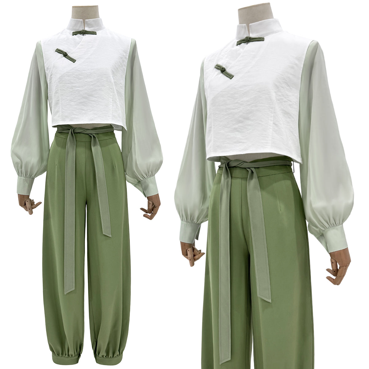 【新着商品】HOLOUN 羅小黒の戦記2 ぼくらが望む未来 ルーイエのコスプレ服 白緑中華風 ハロウィン仮装 衣装 セット クリスマス イベント  ゲーム仮装 アニメ 演出服