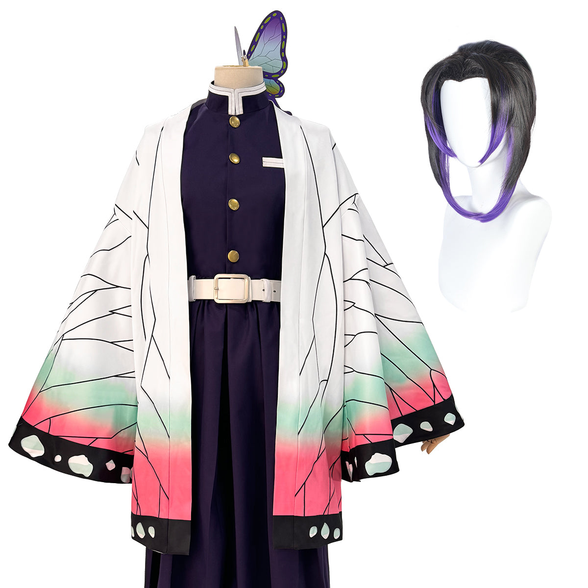 ✨人気商品✨胡蝶 しのぶ　羽織　鬼滅の刃　鬼殺隊　コスプレ　蝶の羽根　XL ✨人気商品✨胡蝶 しのぶ 羽織 鬼滅の刃 鬼殺隊 コスプレ 蝶の