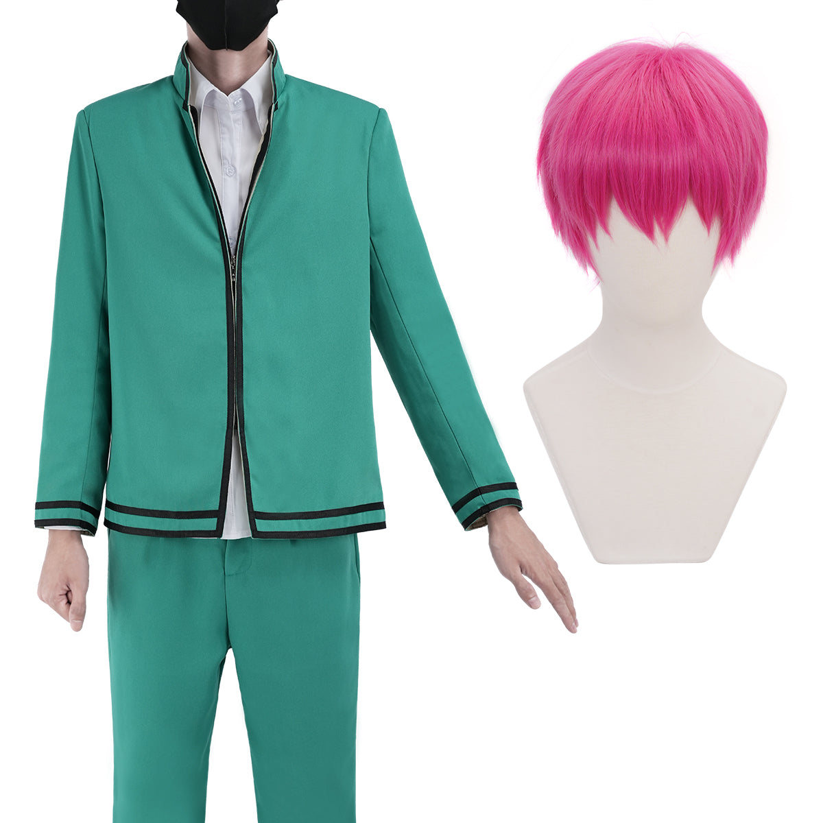【在庫品】斉木楠雄の難 斉Ψ PK学園生徒制服 斉木楠雄 アンテナ飾り、眼鏡付き コスプレ衣装  cosplay ハロウィン 変装 仮装 コスプレ演出服 コスチューム 舞台装 クリスマス 祝日贈り物