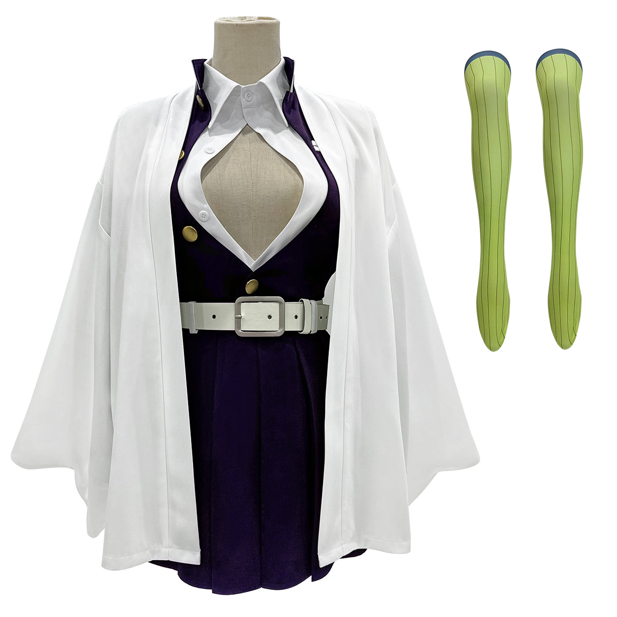 在庫品】HOLOUN 鬼殺の隊 甘露寺蜜璃コスプレ服 ハロウィン アニメ