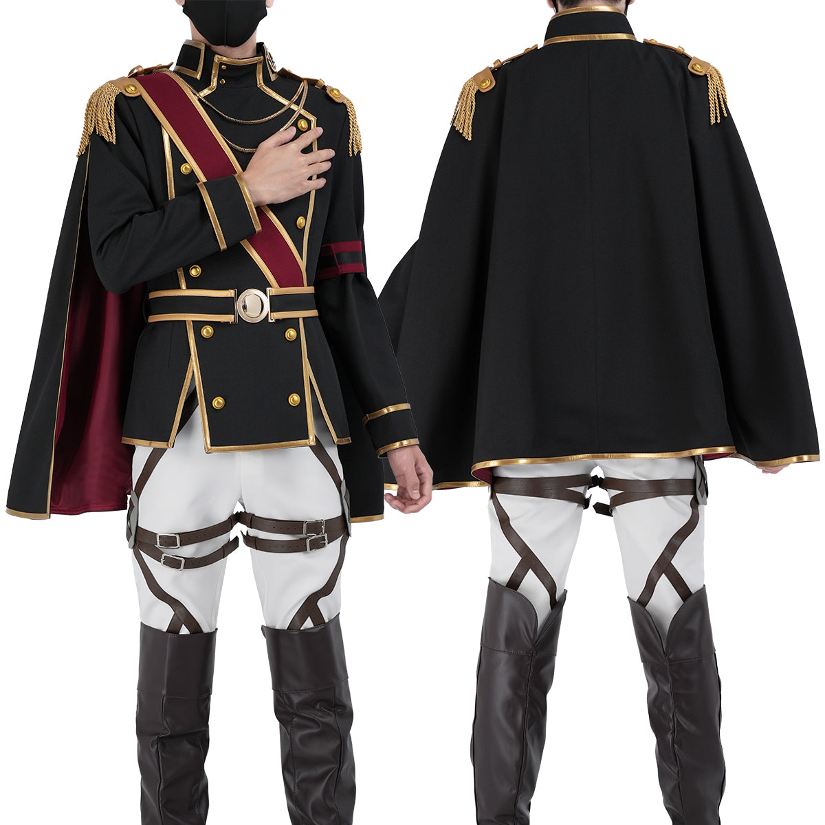 【新着商品】進撃のジャイアント 巨人 式典兵団服 リヴァイ エレン コスプレ衣装  cosplay ハロウィン 変装 仮装 コスプレ演出服 コスチューム 舞台装 クリスマス 祝日贈り物