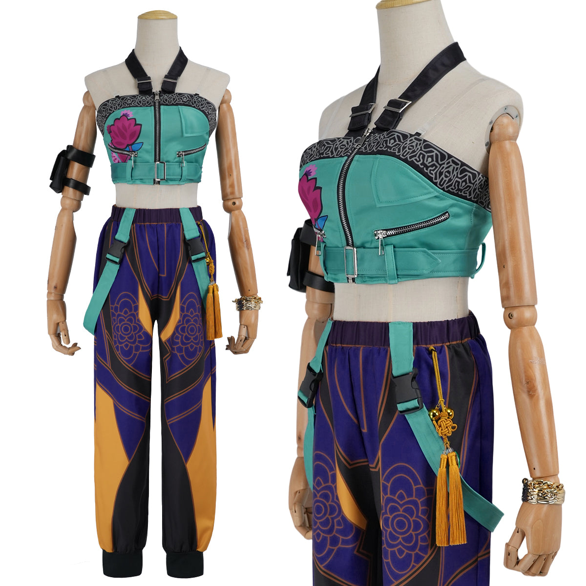 【在庫品】HOLOUN KPOPガールズ! デーモン・ハンターズ kpop demon hunters ルミRumi ゾーイZoe ミラMiraのコスプレ服 スーツ ハロウィン仮装 ゲームコスプレ衣装 セット クリスマス イベント  ゲーム仮装 アニメ 演出服