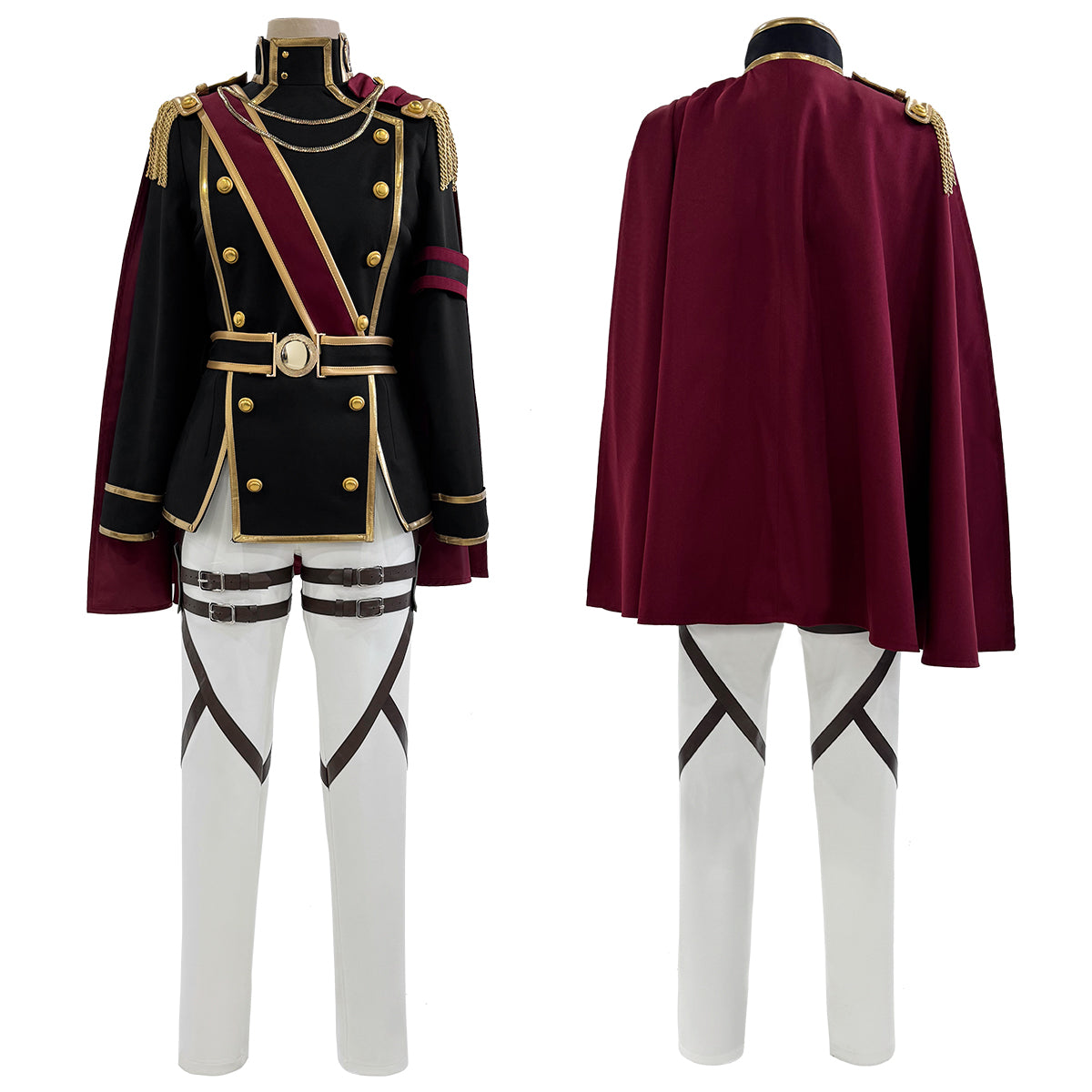 【新着商品】進撃のジャイアント 巨人 式典兵団服 ミカサ 女性用サイズ コスプレ衣装  cosplay ハロウィン 変装 仮装 コスプレ演出服 コスチューム 舞台装 クリスマス 祝日贈り物