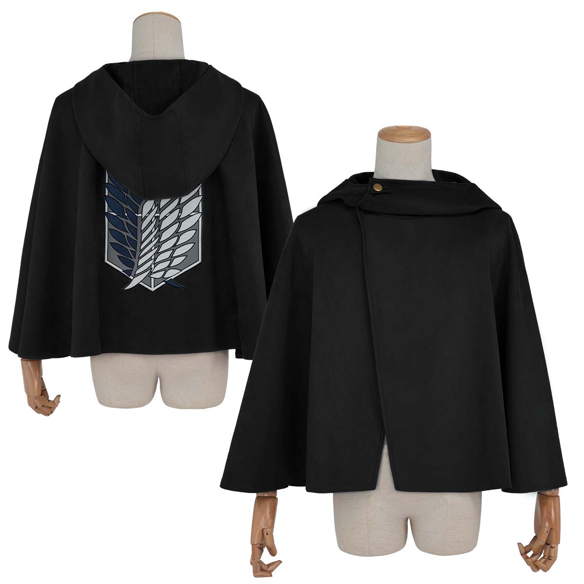【新着商品】進撃のジャイアント  巨人 調査兵団 黒色のマント 自由の翼 コート エレン ミカサ アルミン リヴァイコスプレ衣装  cosplay ハロウィン 変装 仮装 コスプレ演出服 コスチューム 舞台装 クリスマス 祝日贈り物