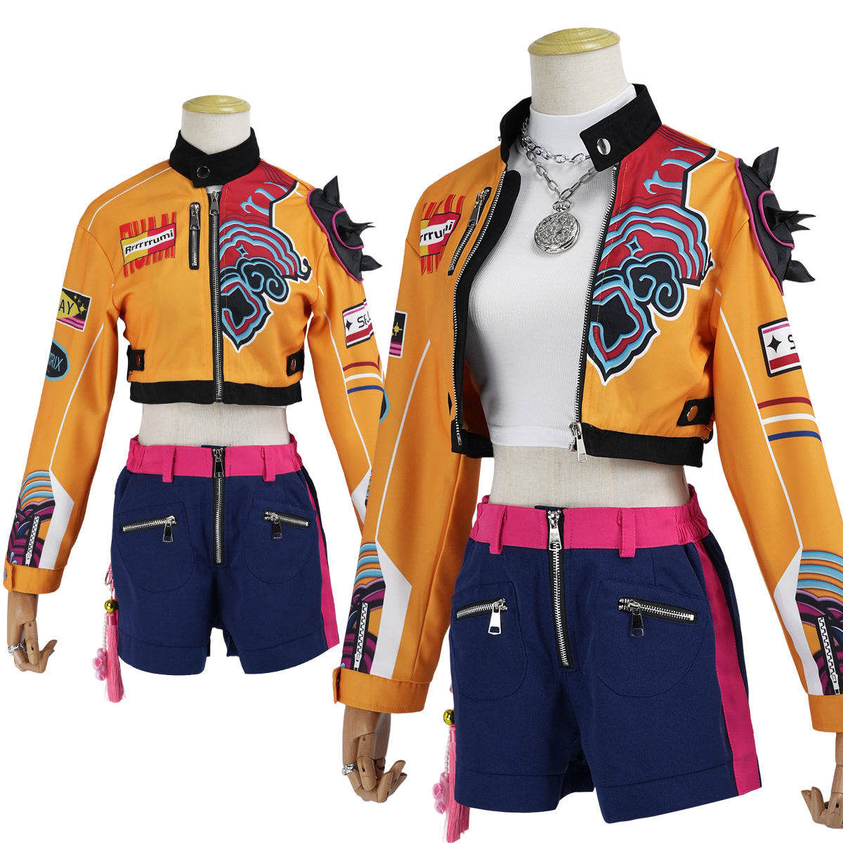 【在庫品】HOLOUN KPOPガールズ! デーモン・ハンターズ kpop demon hunters ルミRumi ゾーイZoe ミラMiraのコスプレ服 スーツ ハロウィン仮装 ゲームコスプレ衣装 セット クリスマス イベント  ゲーム仮装 アニメ 演出服