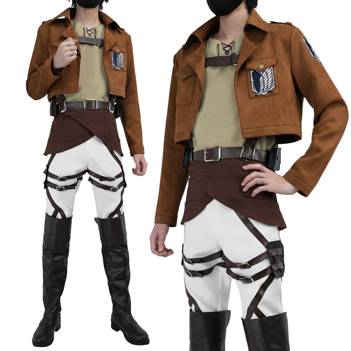 在庫品】進撃のジャイアント 巨人 調査兵団 自由の翼 エレンのコスプレ