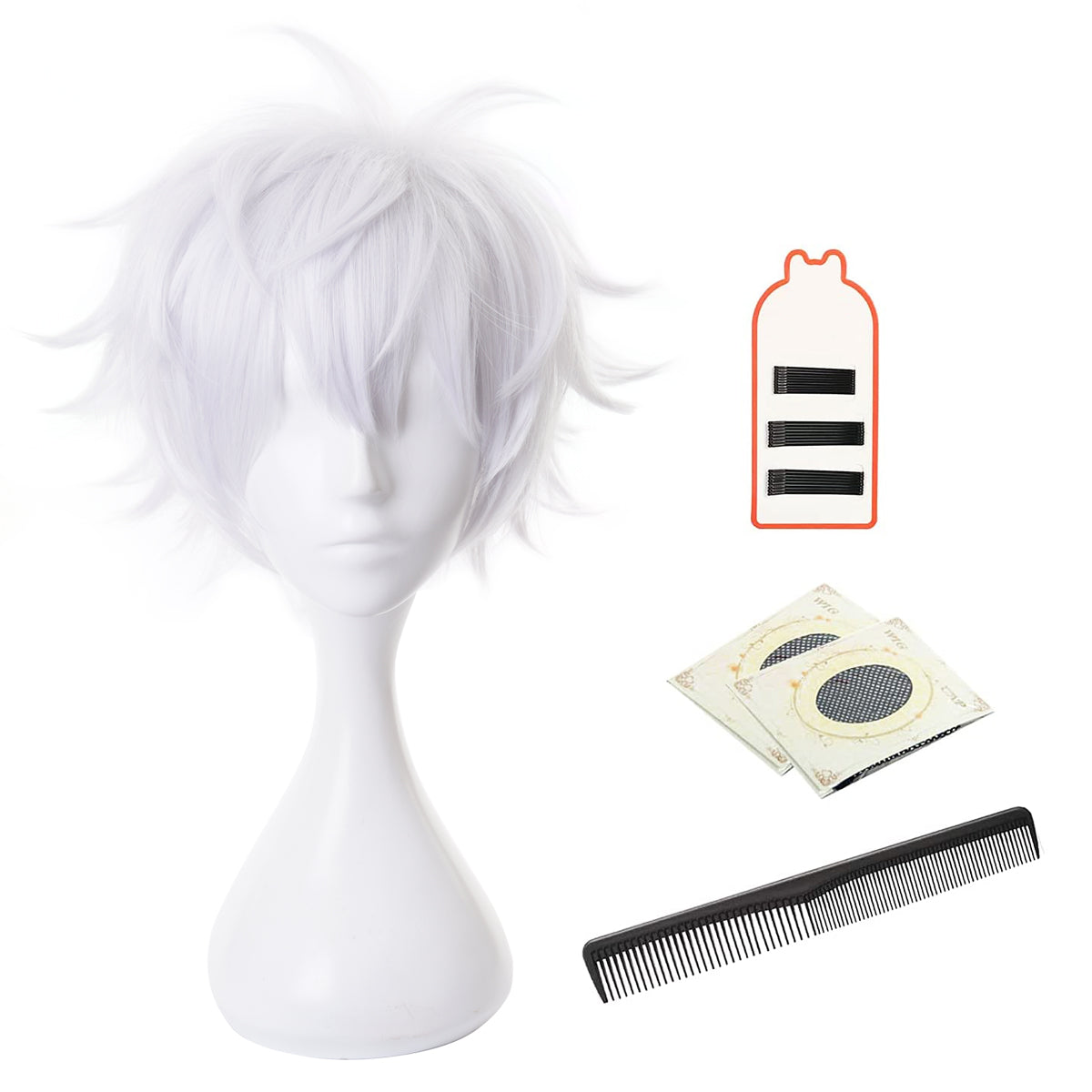 在庫品】HOLOUN 呪術JJKウィッグ五条悟 散髪コスプレ ウィッグ