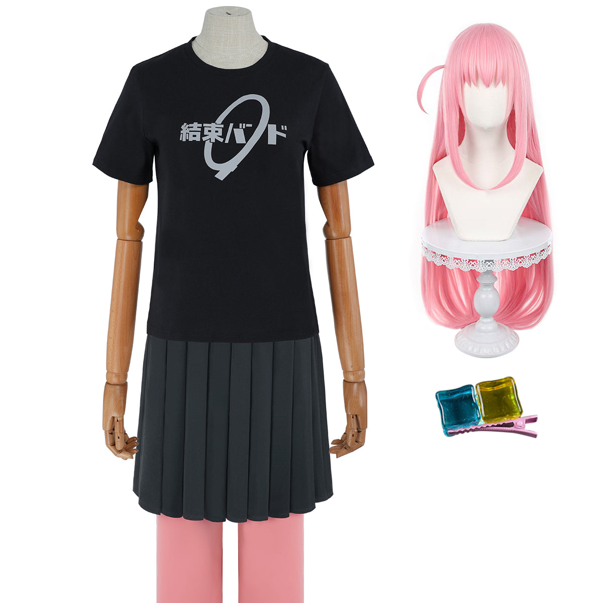 【新着商品】HOLOUN 後藤ひとり ジャージ セット Tシャツのコスプレ服 ハロウィン仮装 衣装 セット クリスマス イベント アニメ 演出服