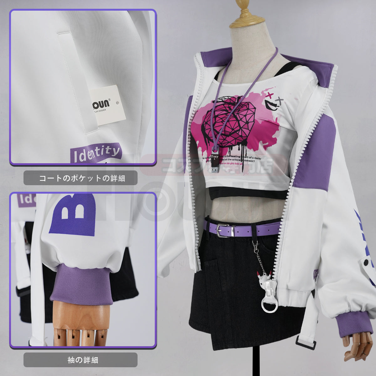 【新着商品】HOLOUN 第五人格 IdentityV チームBLK戦隊 機械技師 BLKトレイシー・レズニックのコスプレ衣装  cosplay ハロウィン 変装 仮装 コスプレ演出服 コスチューム 舞台装 クリスマス 祝日贈り物