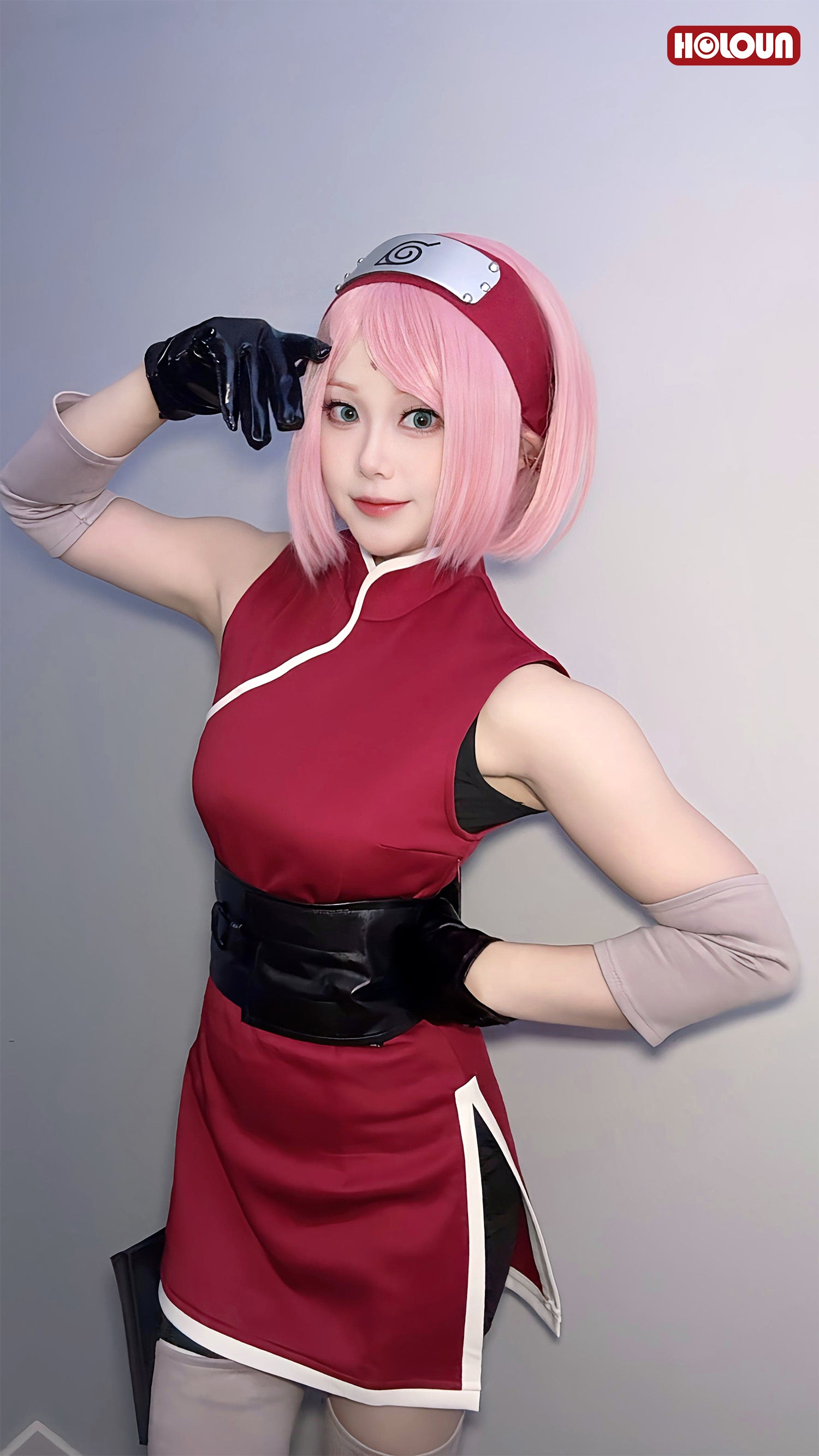 NARUTO疾風伝　春野サクラ　コスプレ衣装セット 在庫品】HOLOUN なるとNaルto疾風伝 忍び 忍者 THE LAST劇場版
