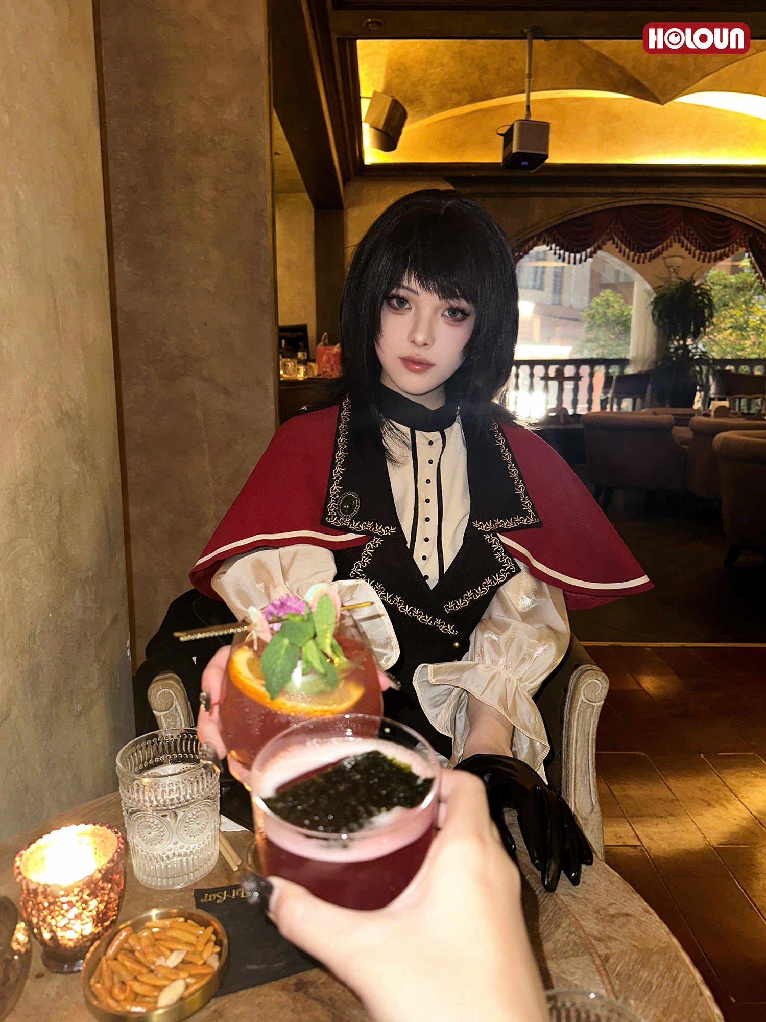 【在庫品】HOLOUN  Bang dream! Ave Mujica バンドリ！八幡海鈴  モーティスの舞台服 ハロウィン仮装 衣装 セット クリスマス イベント  ゲーム仮装 アニメ 演出服