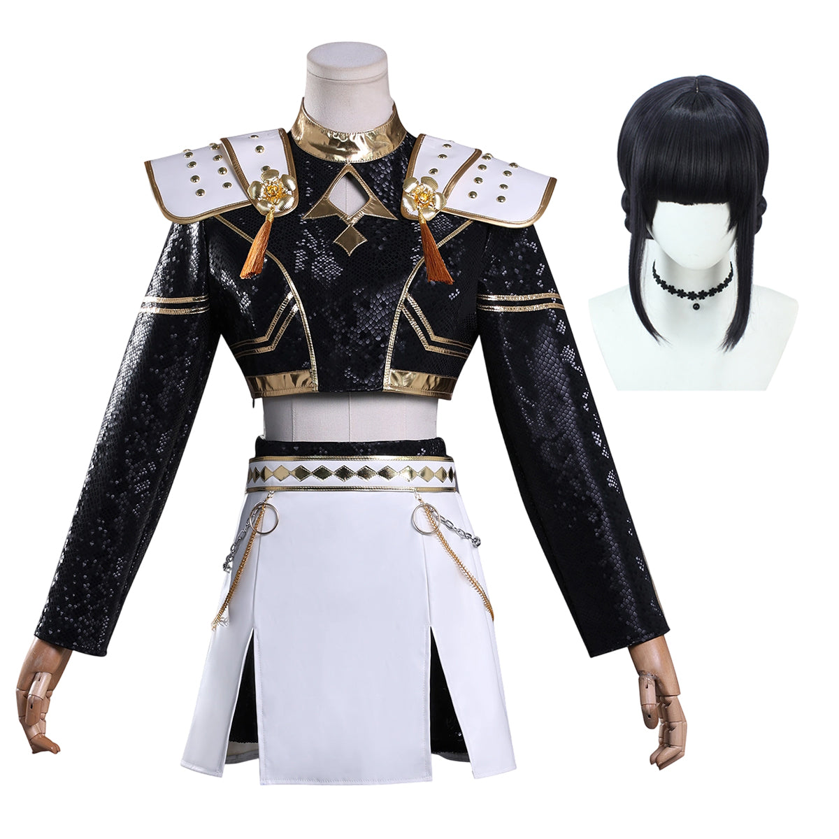 【在庫品】HOLOUN KPOPガールズ! デーモン・ハンターズ kpop demon hunters ブラック ルミRumi ゾーイZoe ミラMira 演出服 舞台服 アニメ仮装 ハロウィンコスプレ衣装 クリスマス イベント