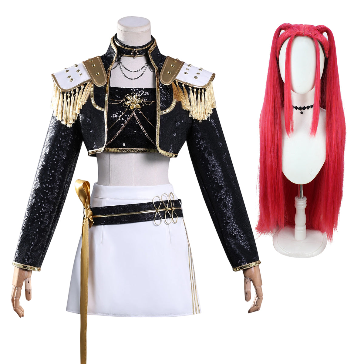 【在庫品】HOLOUN KPOPガールズ! デーモン・ハンターズ kpop demon hunters ブラック ルミRumi ゾーイZoe ミラMira 演出服 舞台服 アニメ仮装 ハロウィンコスプレ衣装 クリスマス イベント