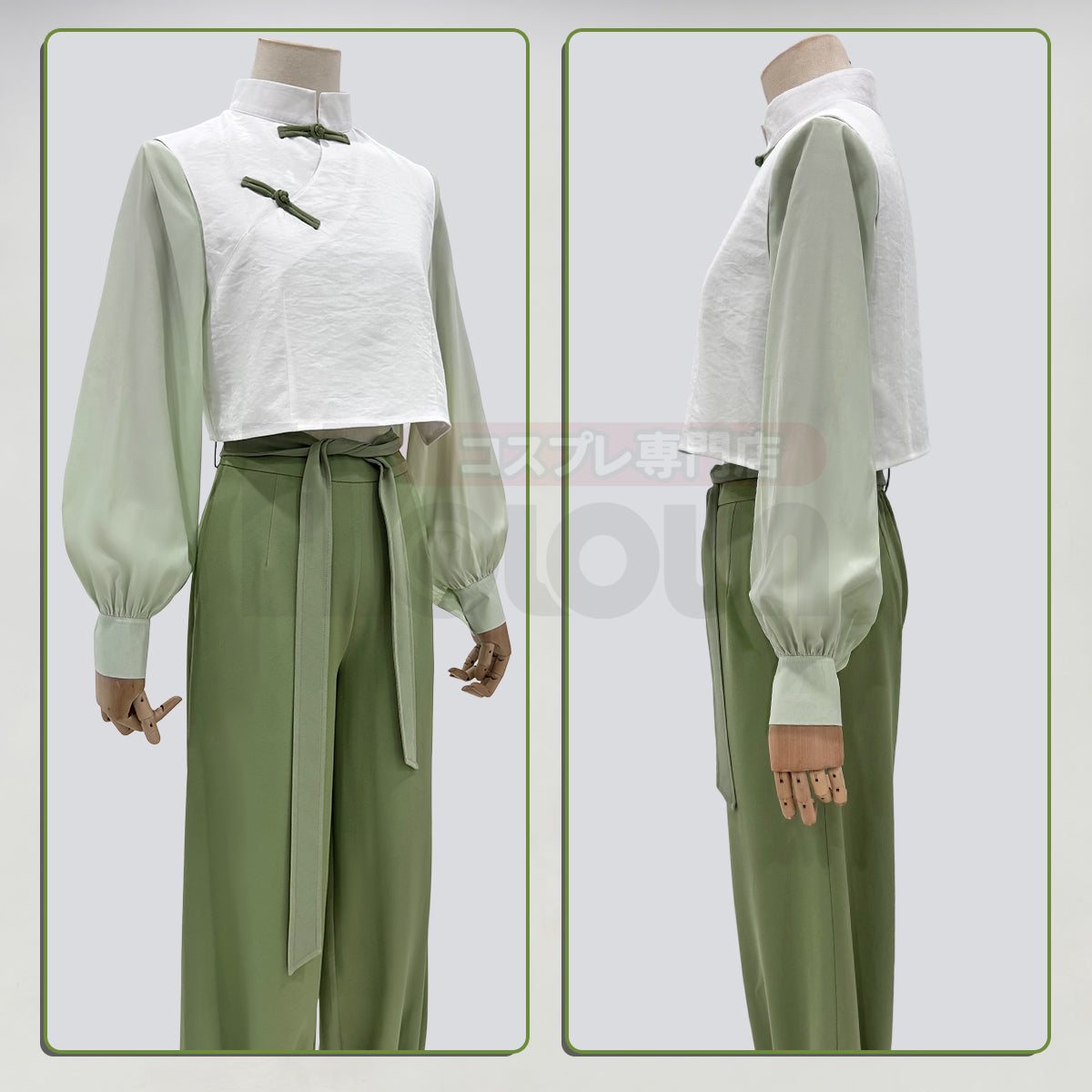 【新着商品】HOLOUN 羅小黒の戦記2 ぼくらが望む未来 ルーイエのコスプレ服 白緑中華風 ハロウィン仮装 衣装 セット クリスマス イベント  ゲーム仮装 アニメ 演出服