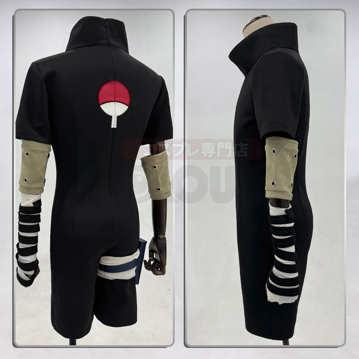 【新着商品】HOLOUN なるとNaルto疾風伝 中忍試験 うちはサスケのコスプレ服 コンビネゾン ハロウィン仮装 衣装 セット クリスマス イベント  ゲーム仮装 アニメ 演出服