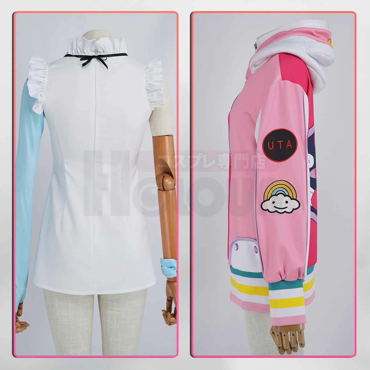 【在庫品】HOLOUN ONEピース RED UTA 世界の歌姫 ウタのコスプレ衣装  cosplay ハロウィン 変装 仮装 コスプレ演出服 コスチューム 舞台装 クリスマス 祝日贈り物