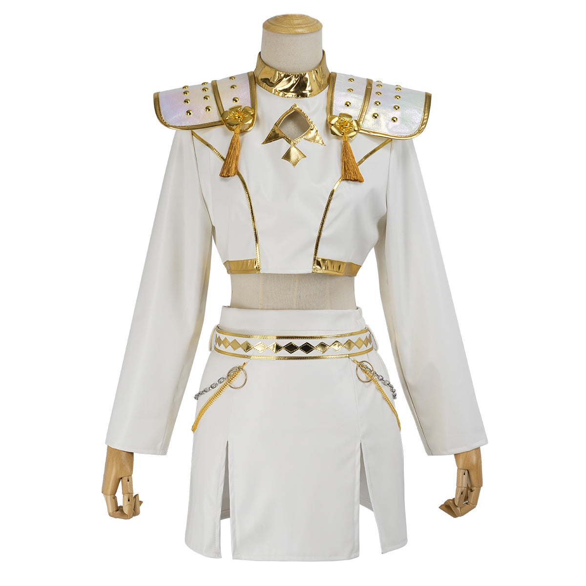 【在庫品】HOLOUN KPOPガールズ! デーモン・ハンターズ kpop demon hunters ホワイト ルミRumi ゾーイZoe ミラMira 演出服 舞台服 アニメ仮装 ハロウィンコスプレ衣装 クリスマス イベント