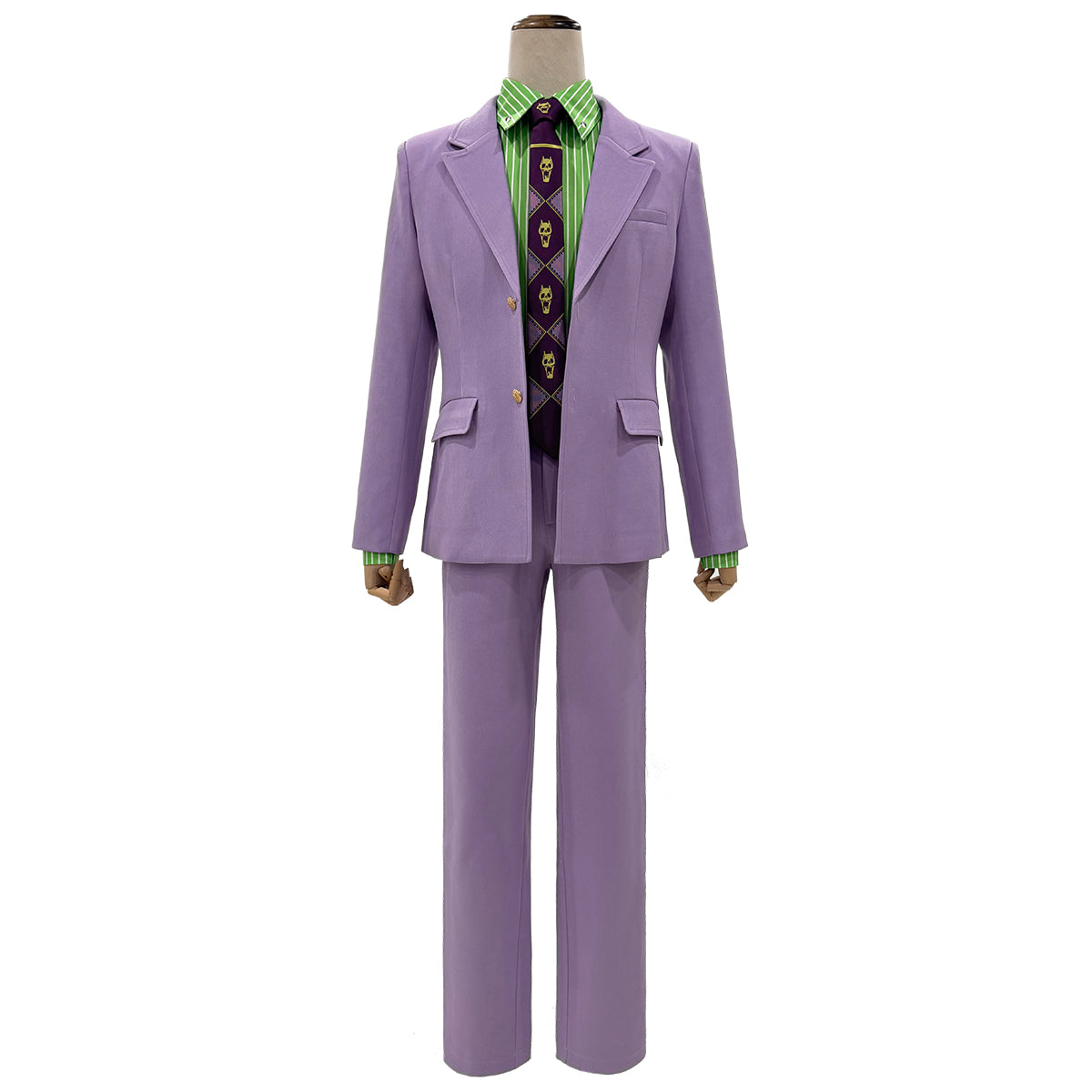 【在庫品】HOLOUN ジョjoの奇妙冒険 吉良吉影のコスプレ服 スーツ ハロウィン仮装 ゲームコスプレ衣装 セット クリスマス イベント  ゲーム仮装 アニメ 演出服