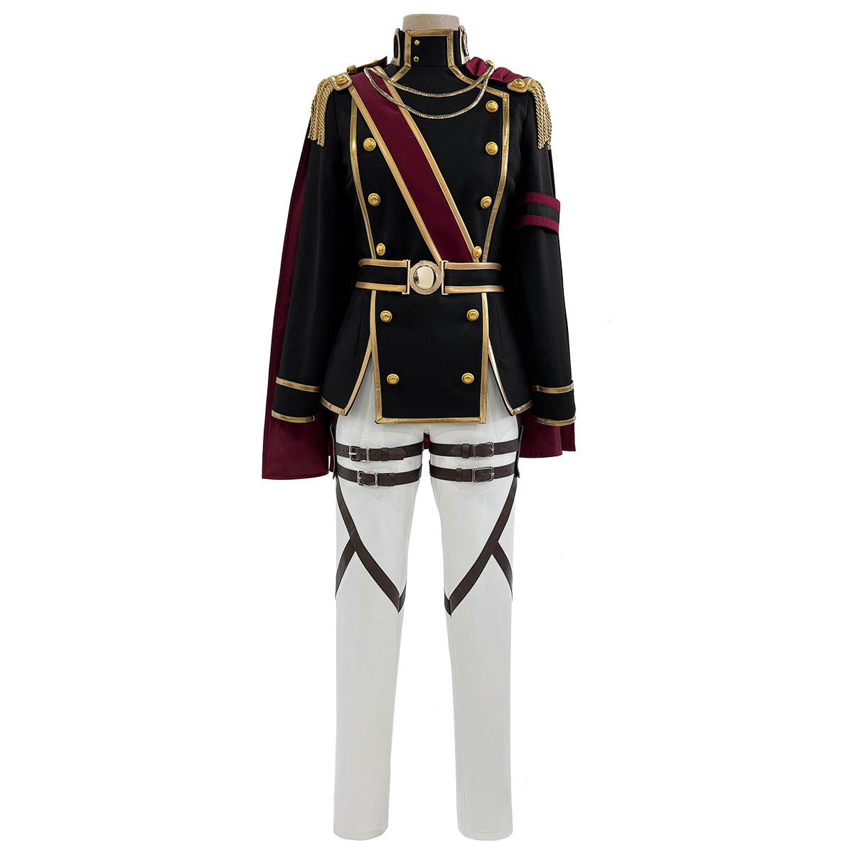 【新着商品】進撃のジャイアント 巨人 式典兵団服 ミカサ 女性用サイズ コスプレ衣装  cosplay ハロウィン 変装 仮装 コスプレ演出服 コスチューム 舞台装 クリスマス 祝日贈り物