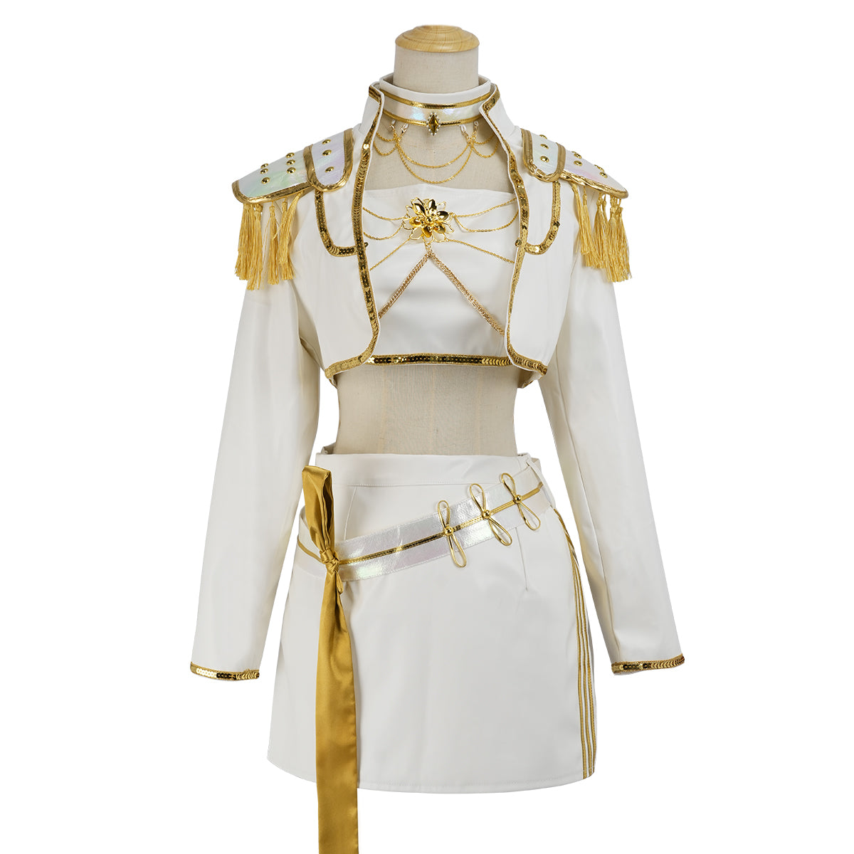 【在庫品】HOLOUN KPOPガールズ! デーモン・ハンターズ kpop demon hunters ホワイト ルミRumi ゾーイZoe ミラMira 演出服 舞台服 アニメ仮装 ハロウィンコスプレ衣装 クリスマス イベント