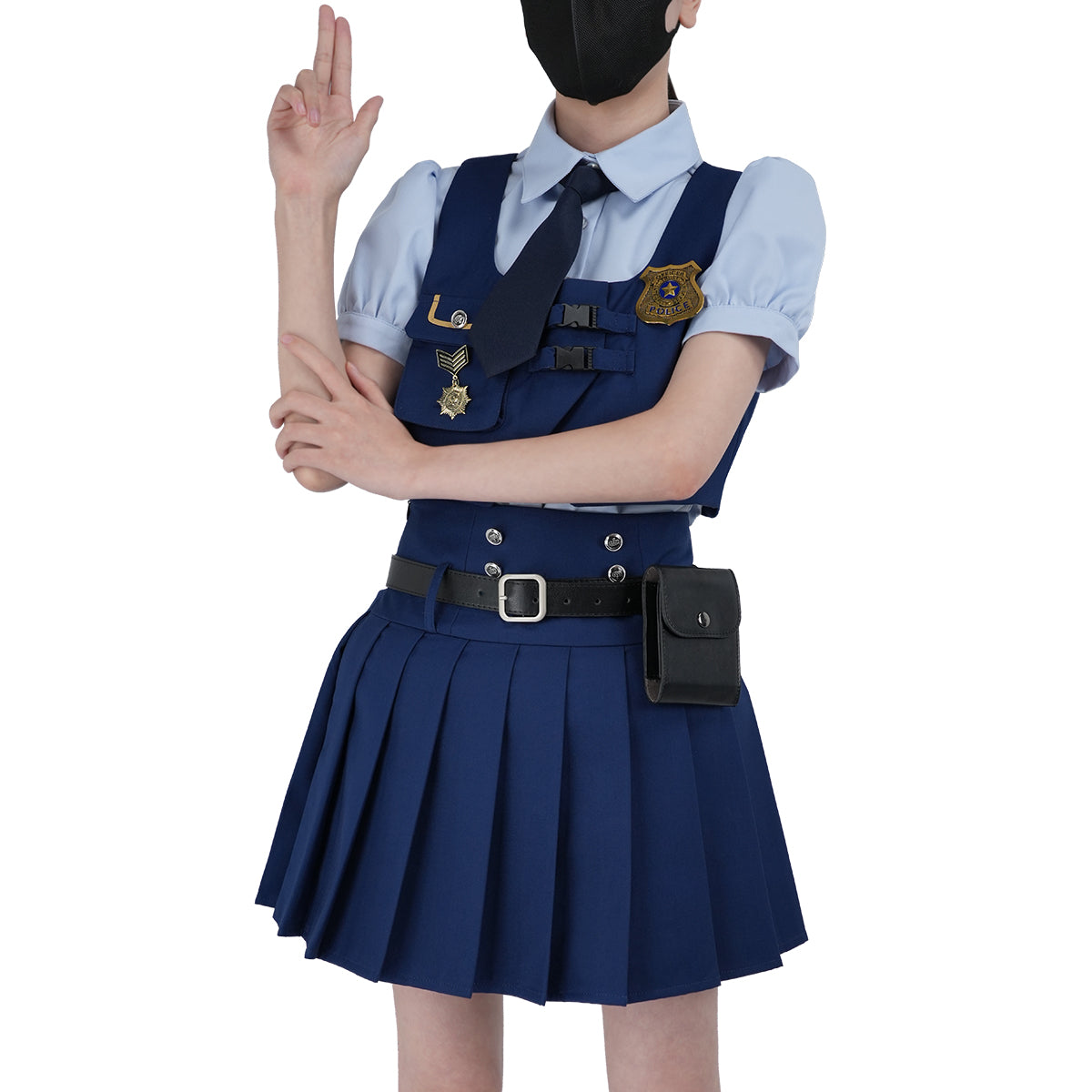 【新着商品】HOLOUN ズ一トピあ ジュディ・ホップスのコスプレ服 警察服スカート ハロウィン仮装 衣装 クリスマス イベント  ゲーム仮装 アニメ 演出服