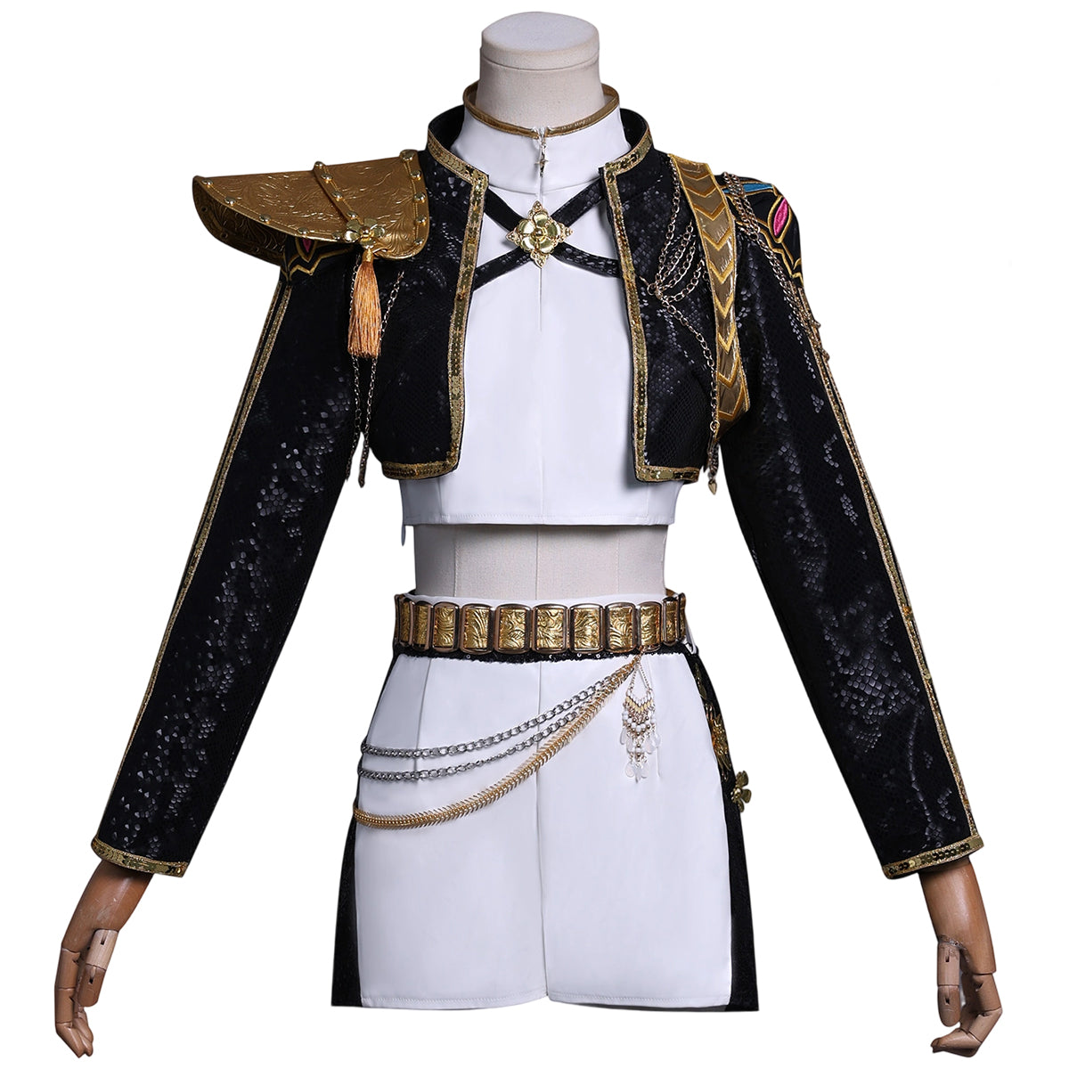 【在庫品】HOLOUN KPOPガールズ! デーモン・ハンターズ kpop demon hunters ブラック ルミRumi ゾーイZoe ミラMira 演出服 舞台服 アニメ仮装 ハロウィンコスプレ衣装 クリスマス イベント